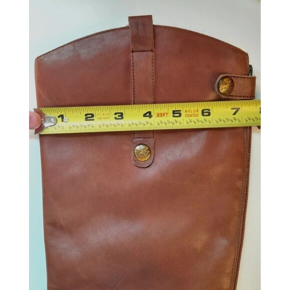 Sam Edelman Penny Sz 7.5 Brown Leather Riding Boots Classic Equestrian Burnished - Picture 15 of 16